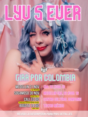 Flyer oficial de la gira "LYV 5 EVER" por Colombia