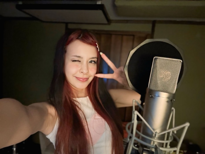 Lyv Marz en el estudio de grabación